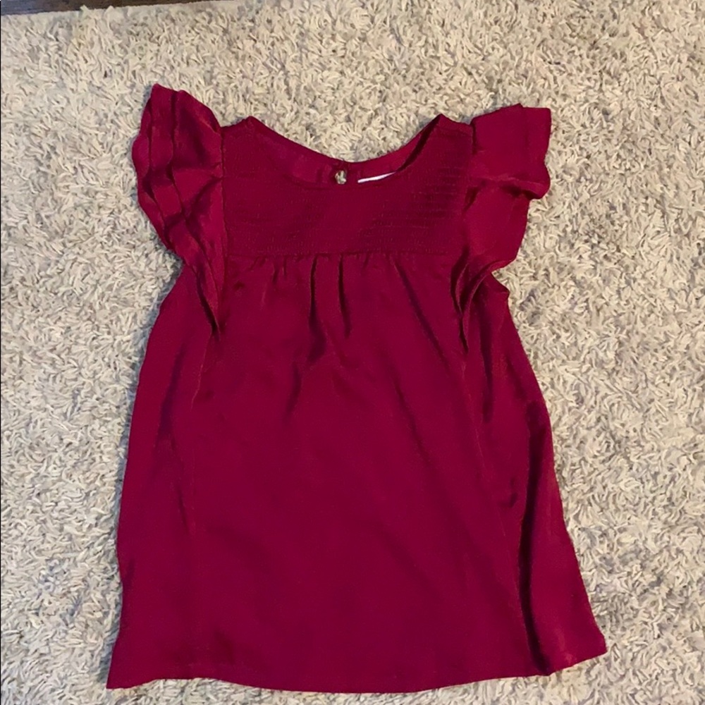 Girl’s Burgandy Old Navy Silk Shirt